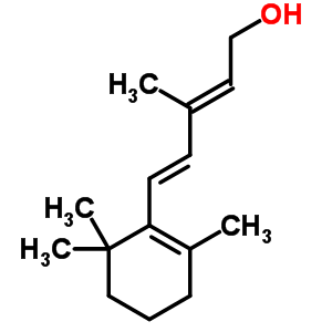 (2E,4E)-3-甲基-5-(2,6,6-三甲基-1-環(huán)己烯-1-基)-2,4-戊二烯-1-醇結(jié)構(gòu)式_3917-39-3結(jié)構(gòu)式