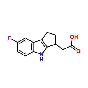 2-(7-氟-1,2,3,4-四氫環(huán)戊并b吲哚-3-基)乙酸結(jié)構(gòu)式_393509-22-3結(jié)構(gòu)式