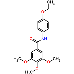 Benzamide,n-(4-ethoxyphenyl)-3,4,5-trimethoxy-Structure,4043-16-7Structure Benzamide,n-(4-ethoxyphenyl)-3,4,5-trimethoxy- Structure,4043-16-7Structure