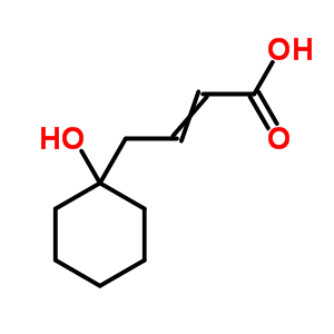 2-Butenoicacid, 4-(1-hydroxycyclohexyl)-Structure,41033-15-2Structure 2-Butenoicacid, 4-(1-hydroxycyclohexyl)- Structure,41033-15-2Structure