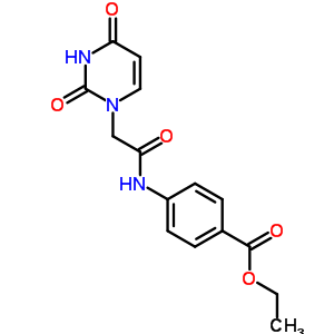 4-[[2-(2,4-二氧代嘧啶-1-基)乙酰基]氨基]苯甲酸乙酯結(jié)構(gòu)式_4113-91-1結(jié)構(gòu)式