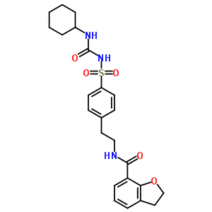 N-(2-(4-((((cyclohexylamino)carbonyl)amino)sulfonyl)phenyl)ethyl)-2,3-dihydro-7-benzofurancarboxamideStructure,41177-35-9Structure N-(2-(4-((((cyclohexylamino)carbonyl)amino)sulfonyl)phenyl)ethyl)-2,3-dihydro-7-benzofurancarboxamide Structure,41177-35-9Structure