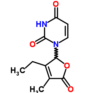 1-(3-Ethyl-4-methyl-5-oxo-2h-furan-2-yl)pyrimidine-2,4-dioneStructure,41473-40-9Structure 1-(3-Ethyl-4-methyl-5-oxo-2h-furan-2-yl)pyrimidine-2,4-dione Structure,41473-40-9Structure