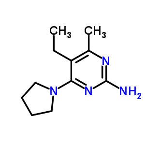 (9ci)-5-乙基-4-甲基-6-(1-吡咯烷)-2-嘧啶胺結(jié)構(gòu)式_424803-29-2結(jié)構(gòu)式