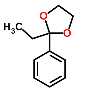 1,3-Dioxolane,2-ethyl-2-phenyl-Structure,4359-49-3Structure 1,3-Dioxolane,2-ethyl-2-phenyl- Structure,4359-49-3Structure