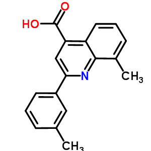 8-Methyl-2-(3-methylphenyl)quinoline-4-carboxylic acidStructure,438225-30-0Structure 8-Methyl-2-(3-methylphenyl)quinoline-4-carboxylic acid Structure,438225-30-0Structure
