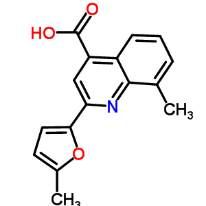 8-Methyl-2-(5-methyl-2-furyl)quinoline-4-carboxylic acidStructure,438227-14-6Structure 8-Methyl-2-(5-methyl-2-furyl)quinoline-4-carboxylic acid Structure,438227-14-6Structure