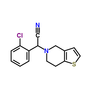 (+/-)-Rac-2-(2-氯苯基)-(6,7-二氫-4H-噻吩并[3,2-c]吡啶-5-基)乙腈結(jié)構(gòu)式_444728-11-4結(jié)構(gòu)式