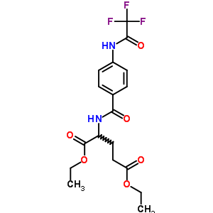 2-[[4-[(2,2,2-三氟乙?；?氨基]苯甲酰基]氨基]戊二酸二乙酯結(jié)構(gòu)式_451-31-0結(jié)構(gòu)式