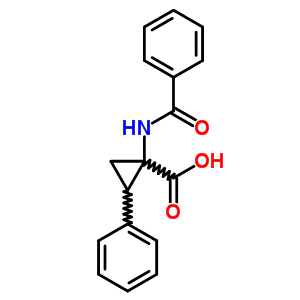 Cyclopropanecarboxylicacid, 1-(benzoylamino)-2-phenyl-Structure,4607-84-5Structure Cyclopropanecarboxylicacid, 1-(benzoylamino)-2-phenyl- Structure,4607-84-5Structure