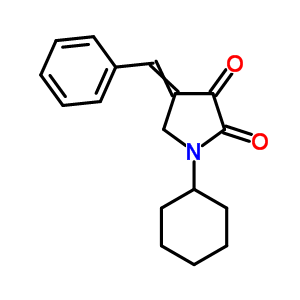 2,3-Pyrrolidinedione,1-cyclohexyl-4-(phenylmethylene)-Structure,4805-31-6Structure 2,3-Pyrrolidinedione,1-cyclohexyl-4-(phenylmethylene)- Structure,4805-31-6Structure