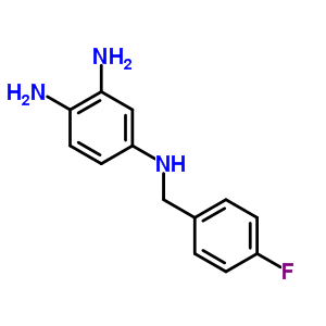 4-(4-氟芐基氨基)-1,2-亞苯基二胺結(jié)構(gòu)式_491871-67-1結(jié)構(gòu)式