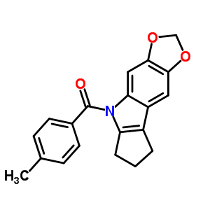 5,6,7,8-四氫-5-(p-甲苯酰基)環(huán)戊并[b]-1,3-二氧代[4,5-f]吲哚結(jié)構(gòu)式_50332-16-6結(jié)構(gòu)式