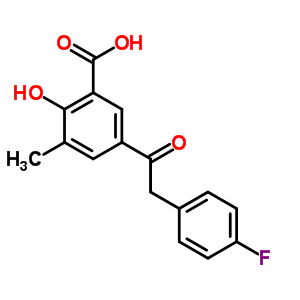 5-[(4-氟苯基)乙?；鵠-2-羥基-3-甲基苯甲酸結(jié)構(gòu)式_50439-08-2結(jié)構(gòu)式