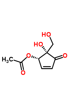 (4S,5s)-4-acetoxy-5-hydroxy-5-hydroxymethyl-2-cyclopenten-1-oneStructure,50655-21-5Structure (4S,5s)-4-acetoxy-5-hydroxy-5-hydroxymethyl-2-cyclopenten-1-one Structure,50655-21-5Structure