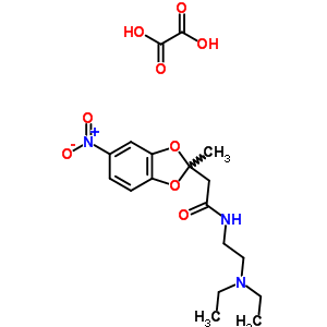 N-(2-diethylaminoethyl)-2-methyl-5-nitro-1,3-benzodioxole-2-acetamideStructure,50836-11-8Structure N-(2-diethylaminoethyl)-2-methyl-5-nitro-1,3-benzodioxole-2-acetamide Structure,50836-11-8Structure
