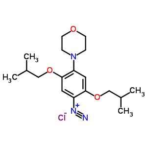 2,5-Bis(2-methylpropoxy)-4-(4-morpholinyl)benzenediazonium chlorideStructure,50978-52-4Structure 2,5-Bis(2-methylpropoxy)-4-(4-morpholinyl)benzenediazonium chloride Structure,50978-52-4Structure