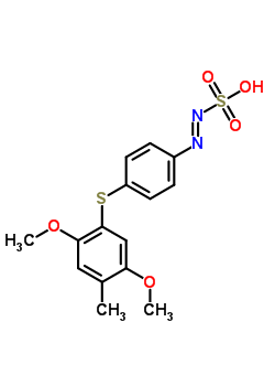 (4-((2,5-Dimethoxy-4-methylphenyl)thio)phenyl)diazenesulfonic acidStructure,50978-53-5Structure (4-((2,5-Dimethoxy-4-methylphenyl)thio)phenyl)diazenesulfonic acid Structure,50978-53-5Structure
