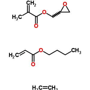 2-甲基-2-丙烯酸 2-環(huán)氧乙烷基甲基酯與 2-丙烯酸丁酯和乙烯聚合物結(jié)構(gòu)式_51109-15-0結(jié)構(gòu)式