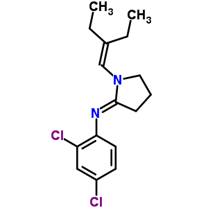 N-(2,4-dichlorophenyl)-1-(2-ethylbut-1-enyl)pyrrolidin-2-imineStructure,51170-85-5Structure N-(2,4-dichlorophenyl)-1-(2-ethylbut-1-enyl)pyrrolidin-2-imine Structure,51170-85-5Structure