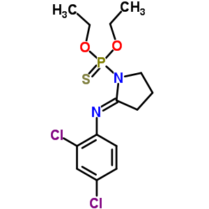 (2-((2,4-Dichlorophenyl)imino)-1-pyrrolidinyl)-phosphonothioic acid o,o-diethyl esterStructure,51170-88-8Structure (2-((2,4-Dichlorophenyl)imino)-1-pyrrolidinyl)-phosphonothioic acid o,o-diethyl ester Structure,51170-88-8Structure