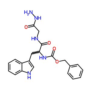 n-[1-(肼羰基甲基氨基甲酰)-2-(1H-吲哚-3-基)乙基]氨基甲酸芐酯結(jié)構(gòu)式_51186-67-5結(jié)構(gòu)式