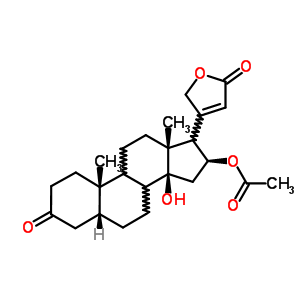16Beta-(acetyloxy)-14-hydroxy-3-oxo-5beta-card-20(22)-enolideStructure,51227-49-7Structure 16Beta-(acetyloxy)-14-hydroxy-3-oxo-5beta-card-20(22)-enolide Structure,51227-49-7Structure