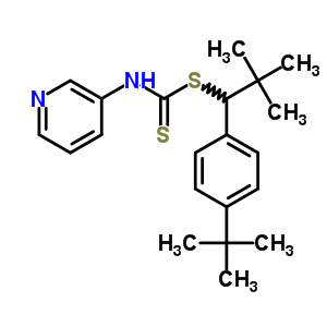 S-(1,1-dimethylethyl) s-(4-(1,1-dimethylethyl)phenyl)methyl 3-pyridinylcarbonimidodithioateStructure,51308-57-7Structure S-(1,1-dimethylethyl) s-(4-(1,1-dimethylethyl)phenyl)methyl 3-pyridinylcarbonimidodithioate Structure,51308-57-7Structure