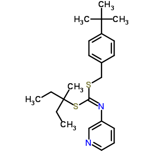 S-(4-(1,1-dimethylethyl)phenyl)methyl s-(1-ethyl-1-methylpropyl) 3-pyridinylcarbonimidodithioateStructure,51308-59-9Structure S-(4-(1,1-dimethylethyl)phenyl)methyl s-(1-ethyl-1-methylpropyl) 3-pyridinylcarbonimidodithioate Structure,51308-59-9Structure