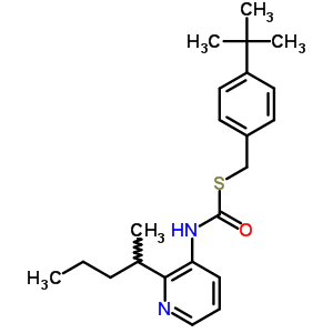 S-((4-(1,1-dimethylethyl)phenyl)methyl) o-(1-methylbutyl) 3-pyridinylcarbonimidothioateStructure,51308-68-0Structure S-((4-(1,1-dimethylethyl)phenyl)methyl) o-(1-methylbutyl) 3-pyridinylcarbonimidothioate Structure,51308-68-0Structure