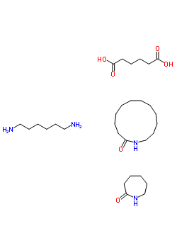 Hexanedioic acid, compd. with 1,6-hexanediamine, polymer with azacyclotridecan-2-one and hexahydro-2h-azepin-2-oneStructure,51365-12-9Structure Hexanedioic acid, compd. with 1,6-hexanediamine, polymer with azacyclotridecan-2-one and hexahydro-2h-azepin-2-one Structure,51365-12-9Structure