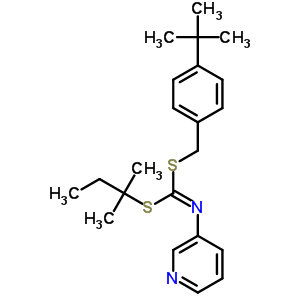 S-(4-(1,1-dimethylethyl)phenyl)methyl s-(1,1-dimethylpropyl) 3-pyridinylcarbonimidodithioateStructure,51379-05-6Structure S-(4-(1,1-dimethylethyl)phenyl)methyl s-(1,1-dimethylpropyl) 3-pyridinylcarbonimidodithioate Structure,51379-05-6Structure