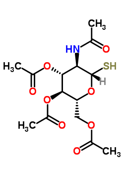 2-Acetamido-2-deoxy-1-thio-beta-d-glucopyranose 3,4,6-triacetateStructure,51450-09-0Structure 2-Acetamido-2-deoxy-1-thio-beta-d-glucopyranose 3,4,6-triacetate Structure,51450-09-0Structure