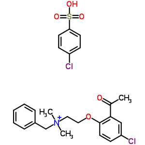 N-beta-(2-acetyl-4-chlorophenoxy)ethyl-n,n-dimethyl-n-benzylammonium 4-chlorobenzenesulfonateStructure,51489-69-1Structure N-beta-(2-acetyl-4-chlorophenoxy)ethyl-n,n-dimethyl-n-benzylammonium 4-chlorobenzenesulfonate Structure,51489-69-1Structure