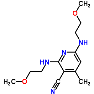 2,6-Bis(2-methoxyethylamino)-4-methylnicotinonitrileStructure,51560-68-0Structure 2,6-Bis(2-methoxyethylamino)-4-methylnicotinonitrile Structure,51560-68-0Structure