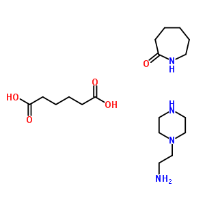 Hexanedioic acid, polymer with hexahydro-2h-azepin-2-one and 1-piperazineethanamineStructure,51912-17-5Structure Hexanedioic acid, polymer with hexahydro-2h-azepin-2-one and 1-piperazineethanamine Structure,51912-17-5Structure