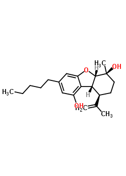 (5As,6s,9r,9ar)-5a,6,7,8,9,9a-hexahydro-6-methyl-9-(1-methylethenyl)-3-pentyl-1,6-dibenzofurandiolStructure,52025-76-0Structure (5As,6s,9r,9ar)-5a,6,7,8,9,9a-hexahydro-6-methyl-9-(1-methylethenyl)-3-pentyl-1,6-dibenzofurandiol Structure,52025-76-0Structure