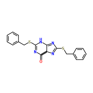 2,8-Bis(benzylsulfanyl)-3,5-dihydropurin-6-oneStructure,52172-01-7Structure 2,8-Bis(benzylsulfanyl)-3,5-dihydropurin-6-one Structure,52172-01-7Structure