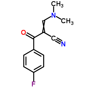 2-(4-氟苯甲?；?-3-二甲基氨基丙烯腈結(jié)構(gòu)式_52200-15-4結(jié)構(gòu)式