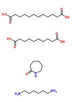 Dodecanedioic acid, polymer with decanedioic acid, hexahydro-2h-azepin-2-one and 1,6-hexanediamineStructure,52257-07-5Structure Dodecanedioic acid, polymer with decanedioic acid, hexahydro-2h-azepin-2-one and 1,6-hexanediamine Structure,52257-07-5Structure