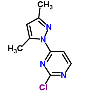 2-Chloro-4-(3,5-dimethyl-1h-pyrazol-1-yl)-pyrimidineStructure,52476-66-1Structure 2-Chloro-4-(3,5-dimethyl-1h-pyrazol-1-yl)-pyrimidine Structure,52476-66-1Structure