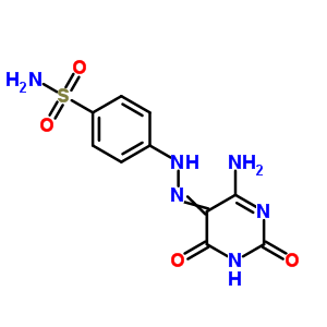 4-[2-(6-氨基-1,2,3,4-四氫-2,4-二氧代-5-嘧啶)二氮雜烯]-苯磺酰胺結(jié)構(gòu)式_52551-02-7結(jié)構(gòu)式