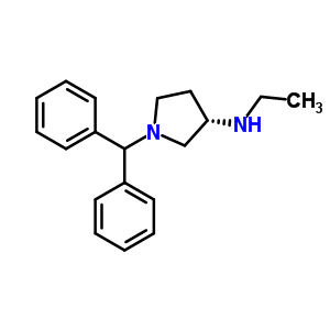 (3S)-n-ethyl-1-(diphenylmethyl)-3-pyrrolidinamineStructure,52963-50-5Structure (3S)-n-ethyl-1-(diphenylmethyl)-3-pyrrolidinamine Structure,52963-50-5Structure
