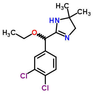 2-(3,4-Dichloro-α-ethoxybenzyl)-5,5-dimethyl-2-imidazolineStructure,52963-61-8Structure 2-(3,4-Dichloro-α-ethoxybenzyl)-5,5-dimethyl-2-imidazoline Structure,52963-61-8Structure