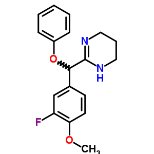 3,4,5,6-Tetrahydro-2-(3-fluoro-4-methoxy-α-phenoxybenzyl)pyrimidineStructure,52963-62-9Structure 3,4,5,6-Tetrahydro-2-(3-fluoro-4-methoxy-α-phenoxybenzyl)pyrimidine Structure,52963-62-9Structure