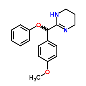 3,4,5,6-Tetrahydro-2-(4-methoxy-α-phenoxybenzyl)pyrimidineStructure,53036-61-6Structure 3,4,5,6-Tetrahydro-2-(4-methoxy-α-phenoxybenzyl)pyrimidine Structure,53036-61-6Structure