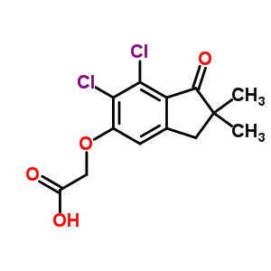 (6,7-Dichloro-2,2-dimethyl-1-oxoindan-5-yl)oxyacetic acidStructure,53107-41-8Structure (6,7-Dichloro-2,2-dimethyl-1-oxoindan-5-yl)oxyacetic acid Structure,53107-41-8Structure