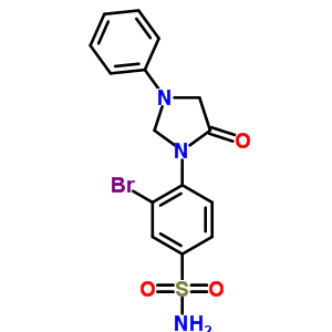 3-Bromo-4-(5-oxo-3-phenyl-imidazolidin-1-yl)benzenesulfonamideStructure,53297-81-7Structure 3-Bromo-4-(5-oxo-3-phenyl-imidazolidin-1-yl)benzenesulfonamide Structure,53297-81-7Structure