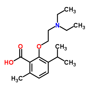 3-(2-Diethylaminoethoxy)-p-cymene-2-carboxylic acidStructure,53335-18-5Structure 3-(2-Diethylaminoethoxy)-p-cymene-2-carboxylic acid Structure,53335-18-5Structure