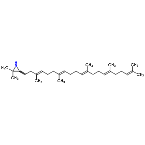 (All-e)-2,2-dimethyl-3-(3,7,12,16,20-pentamethyl-3,7,11,15,19-heneicosapentaenyl)-aziridineStructure,53402-48-5Structure (All-e)-2,2-dimethyl-3-(3,7,12,16,20-pentamethyl-3,7,11,15,19-heneicosapentaenyl)-aziridine Structure,53402-48-5Structure